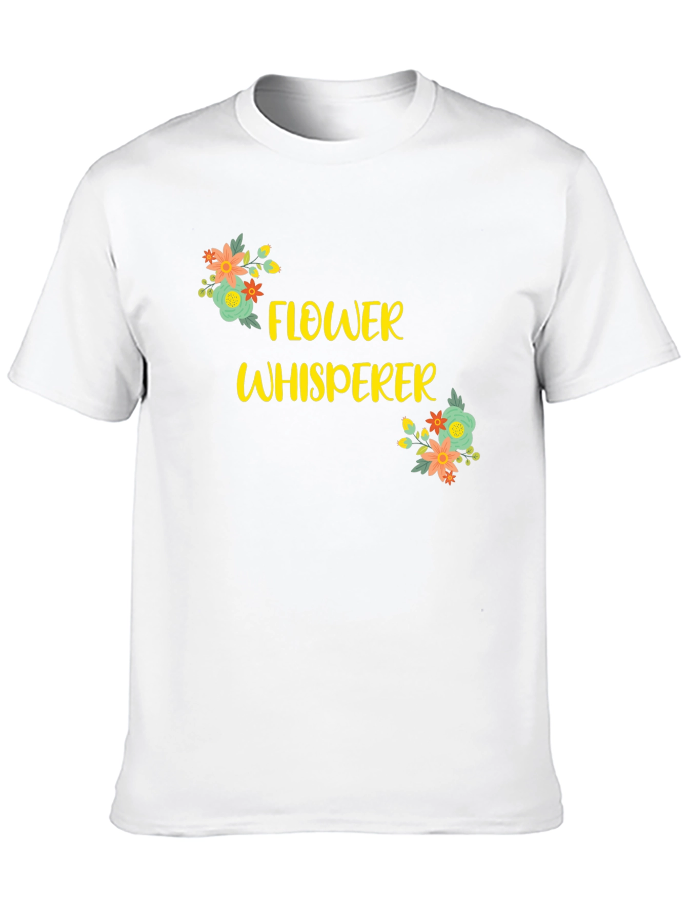 Flower Whisperer Graphic Tee - Black Cotton