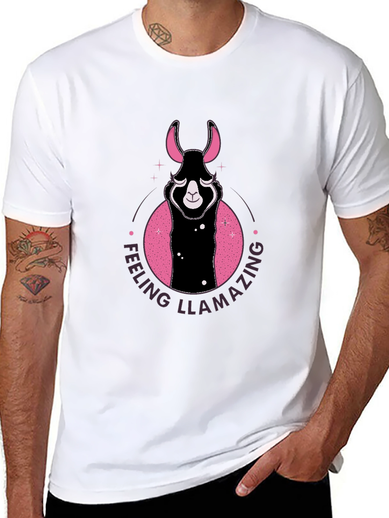Feeling Llamazing Black Graphic Tee