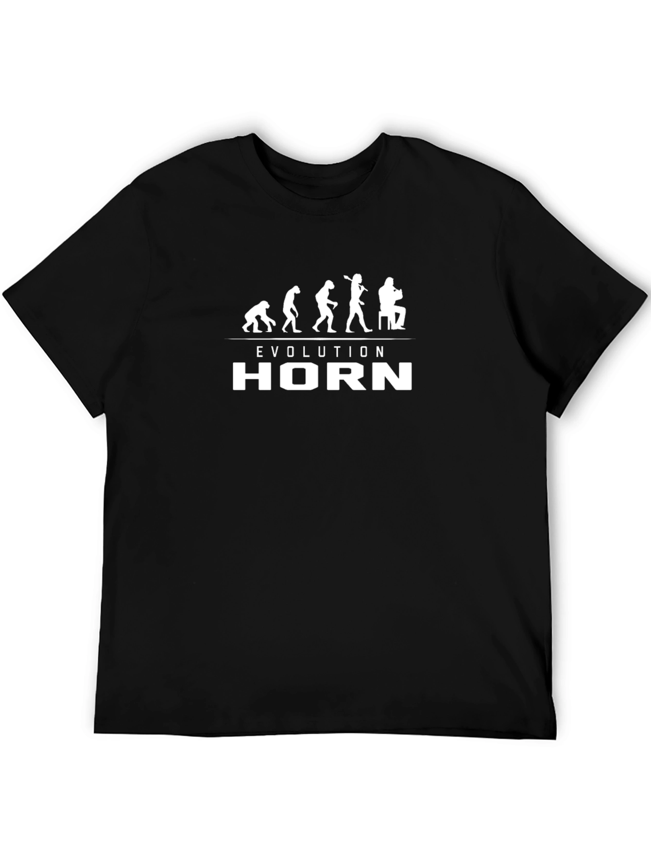 Evolution of Horn Player T-Shirt - Black