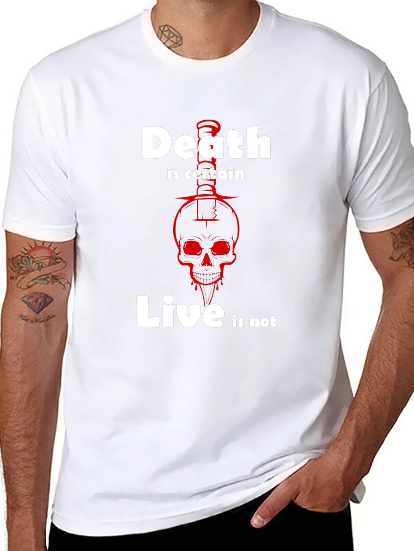 Death is Certain T-Shirt - Skull Graphic Tee