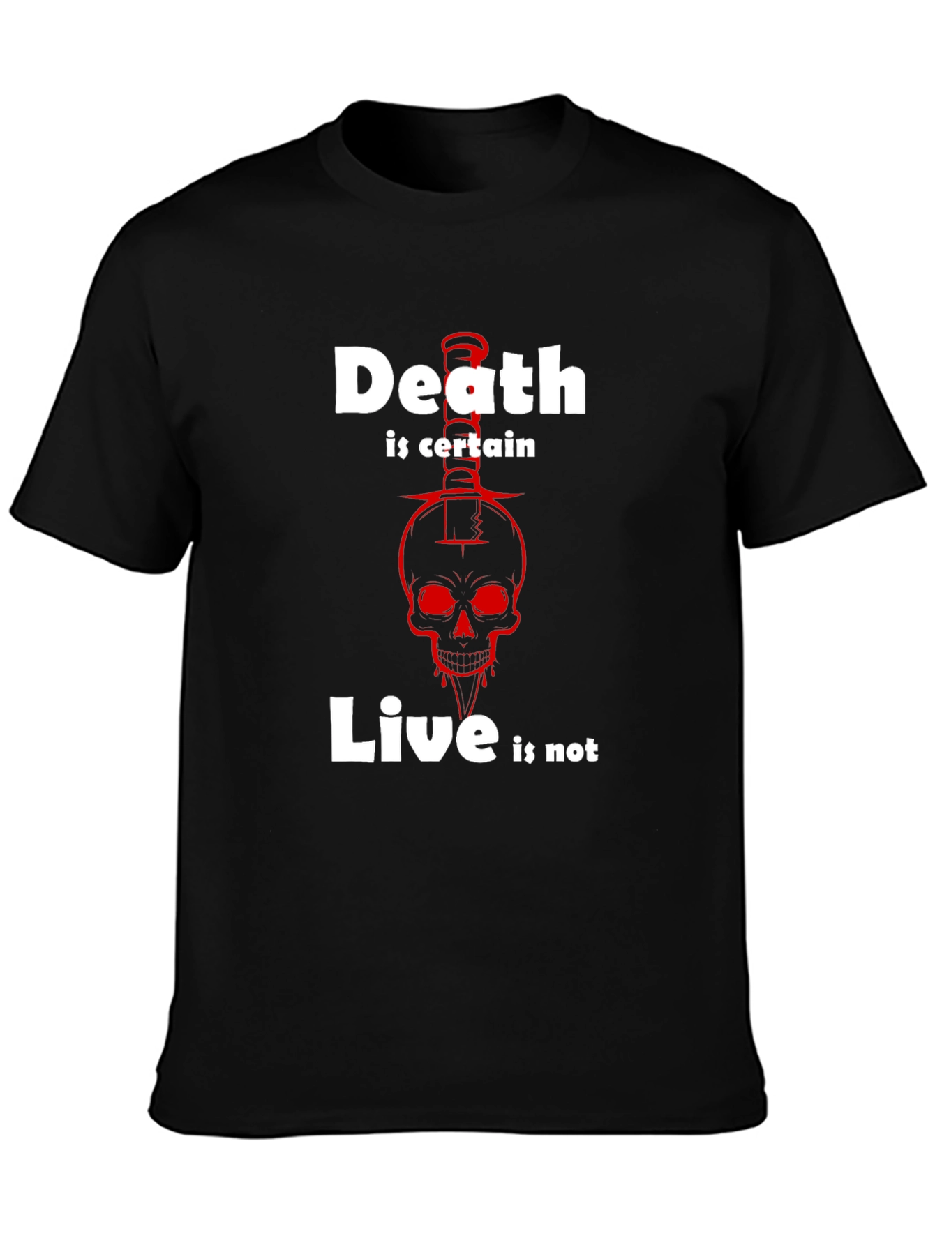 Death is Certain T-Shirt - Skull Graphic Tee