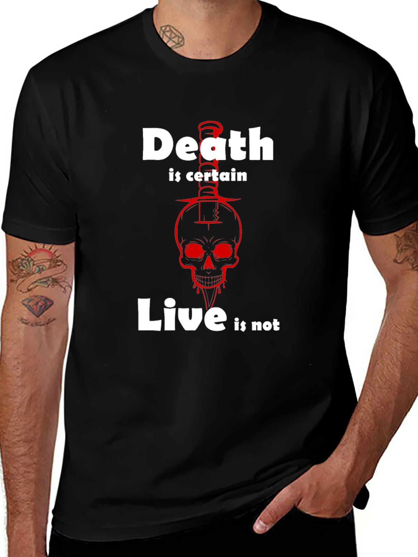 Death is Certain T-Shirt - Skull Graphic Tee