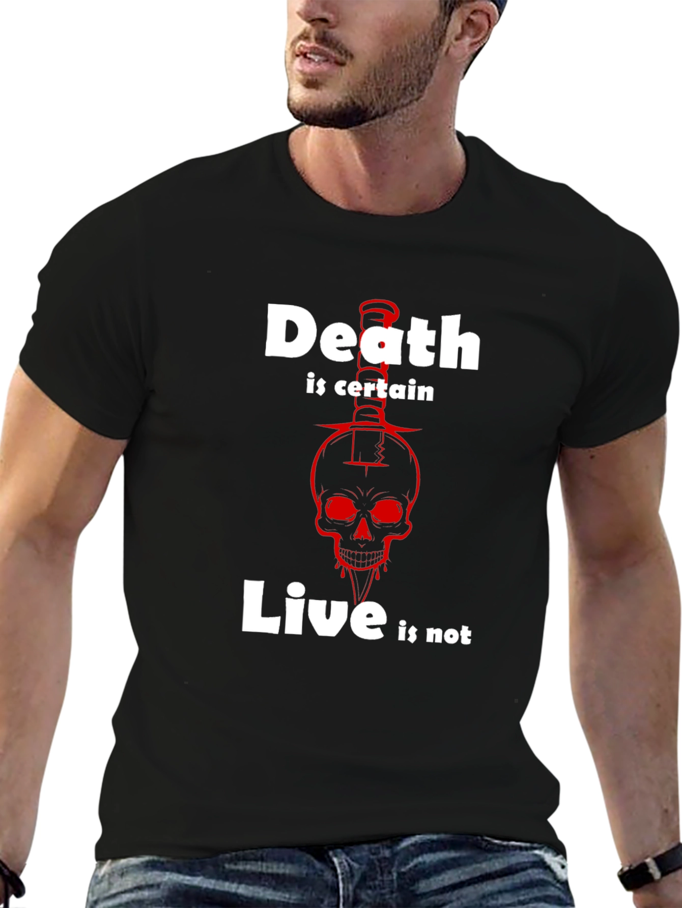 Death is Certain T-Shirt - Skull Graphic Tee