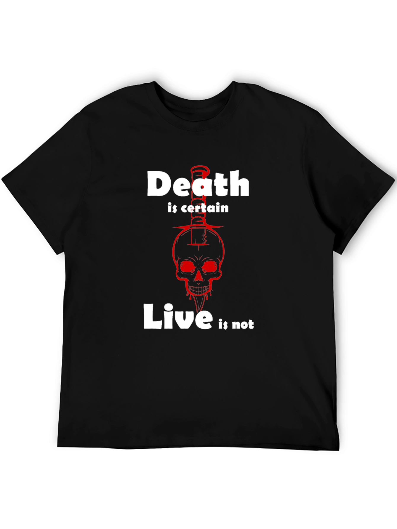 Death is Certain T-Shirt - Skull Graphic Tee