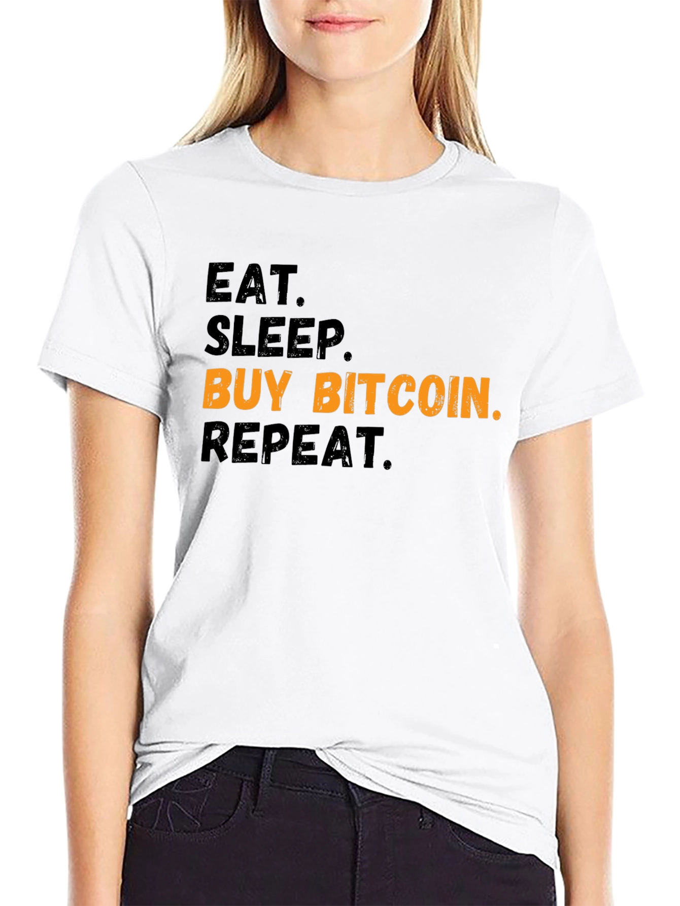 Eat Sleep Buy Bitcoin Repeat Black T-Shirt