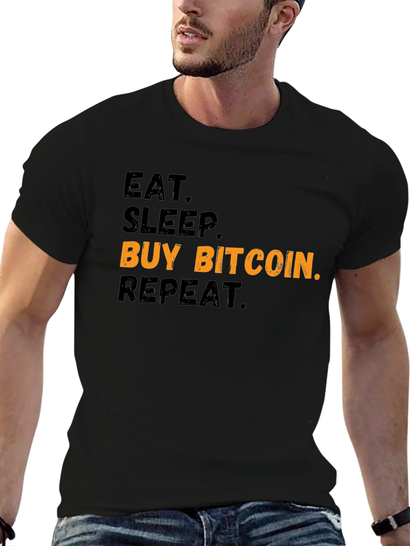 Eat Sleep Buy Bitcoin Repeat Black T-Shirt