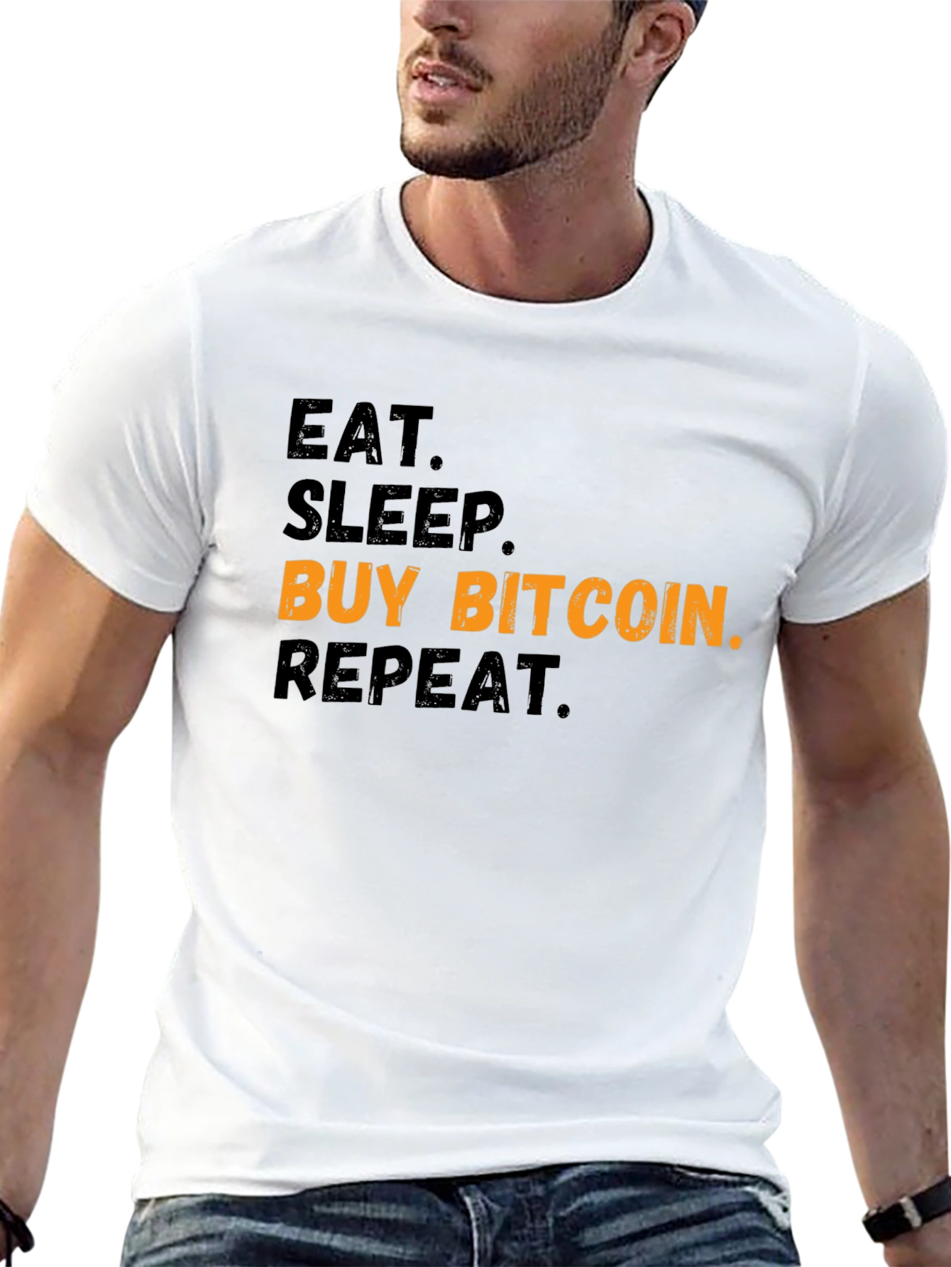 Eat Sleep Buy Bitcoin Repeat Black T-Shirt
