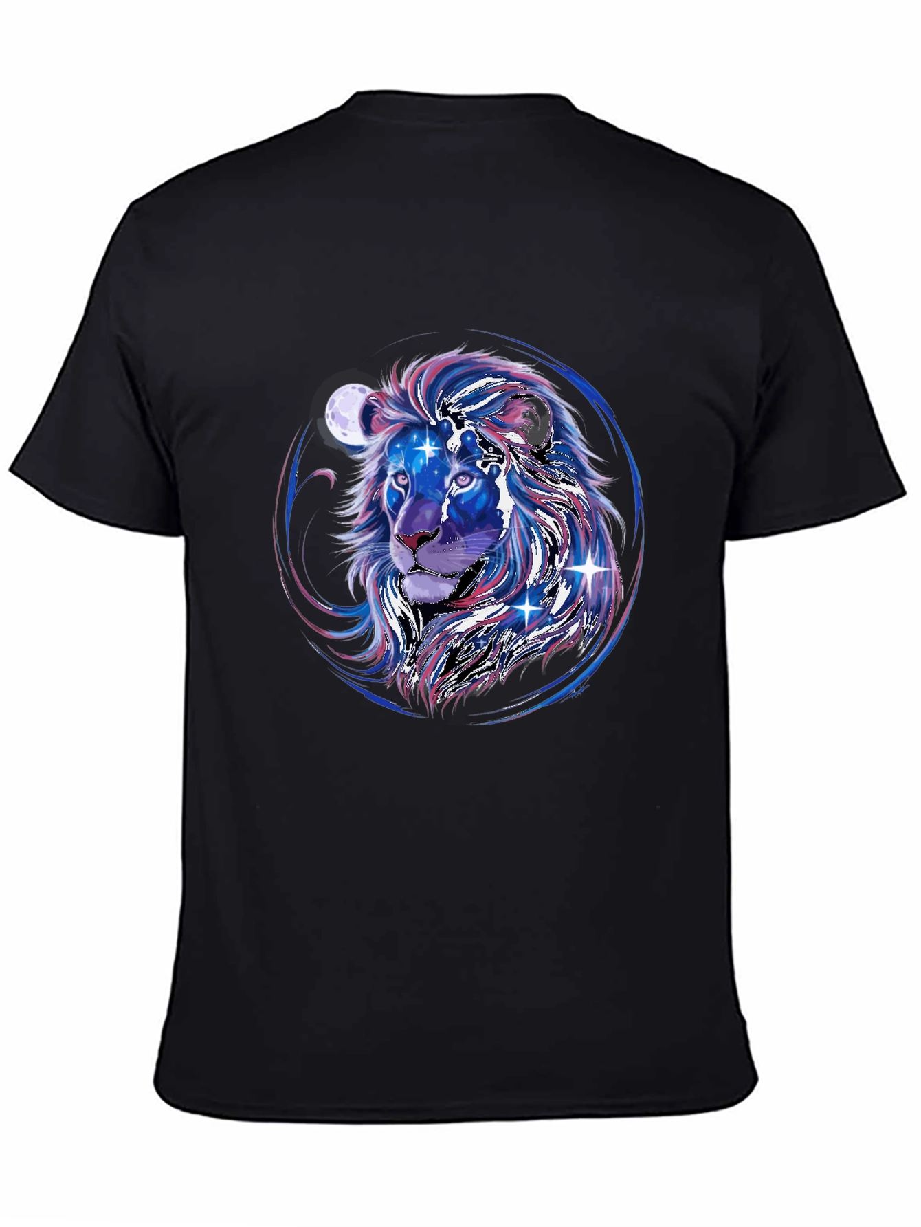 Cosmic Lion Graphic Tee - Black