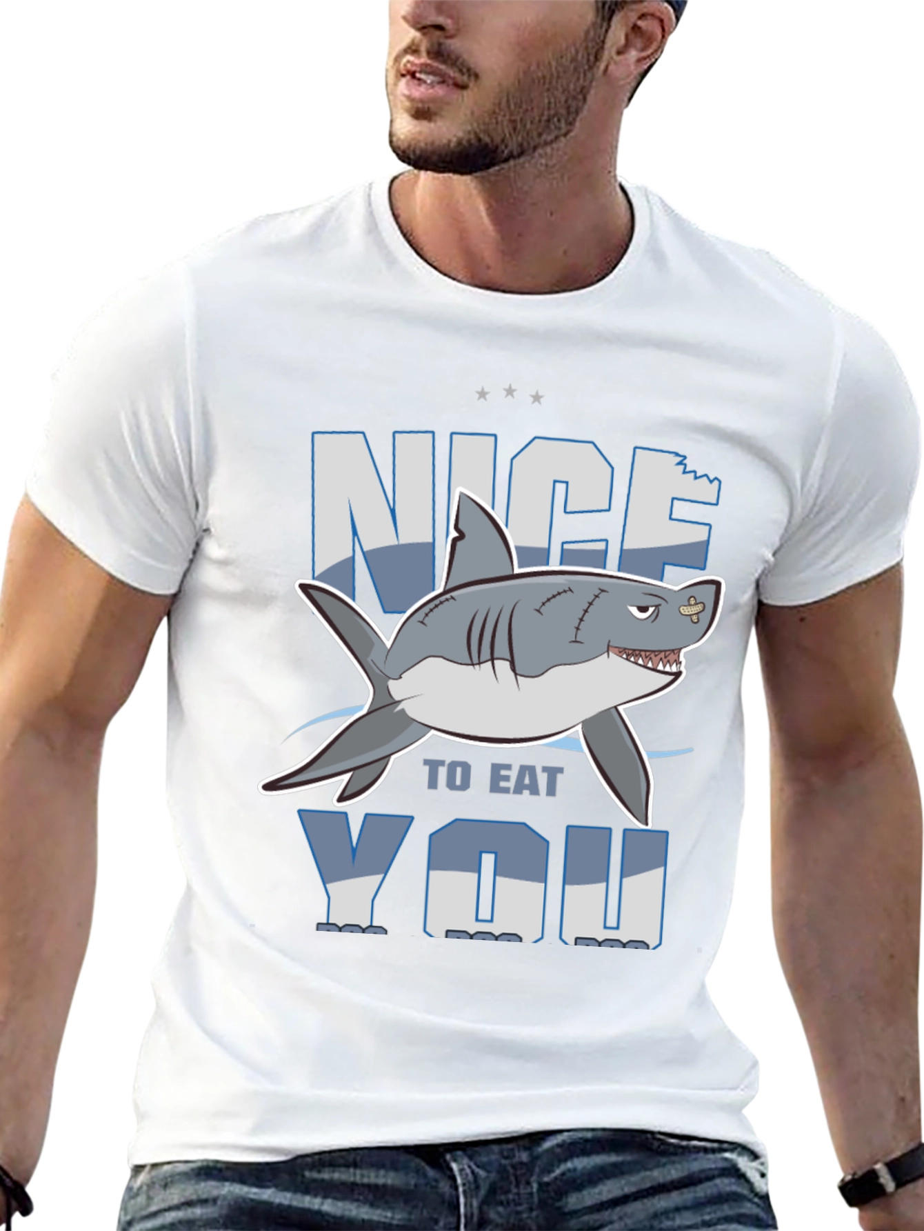 Nice to Eat You Shark Graphic T-Shirt