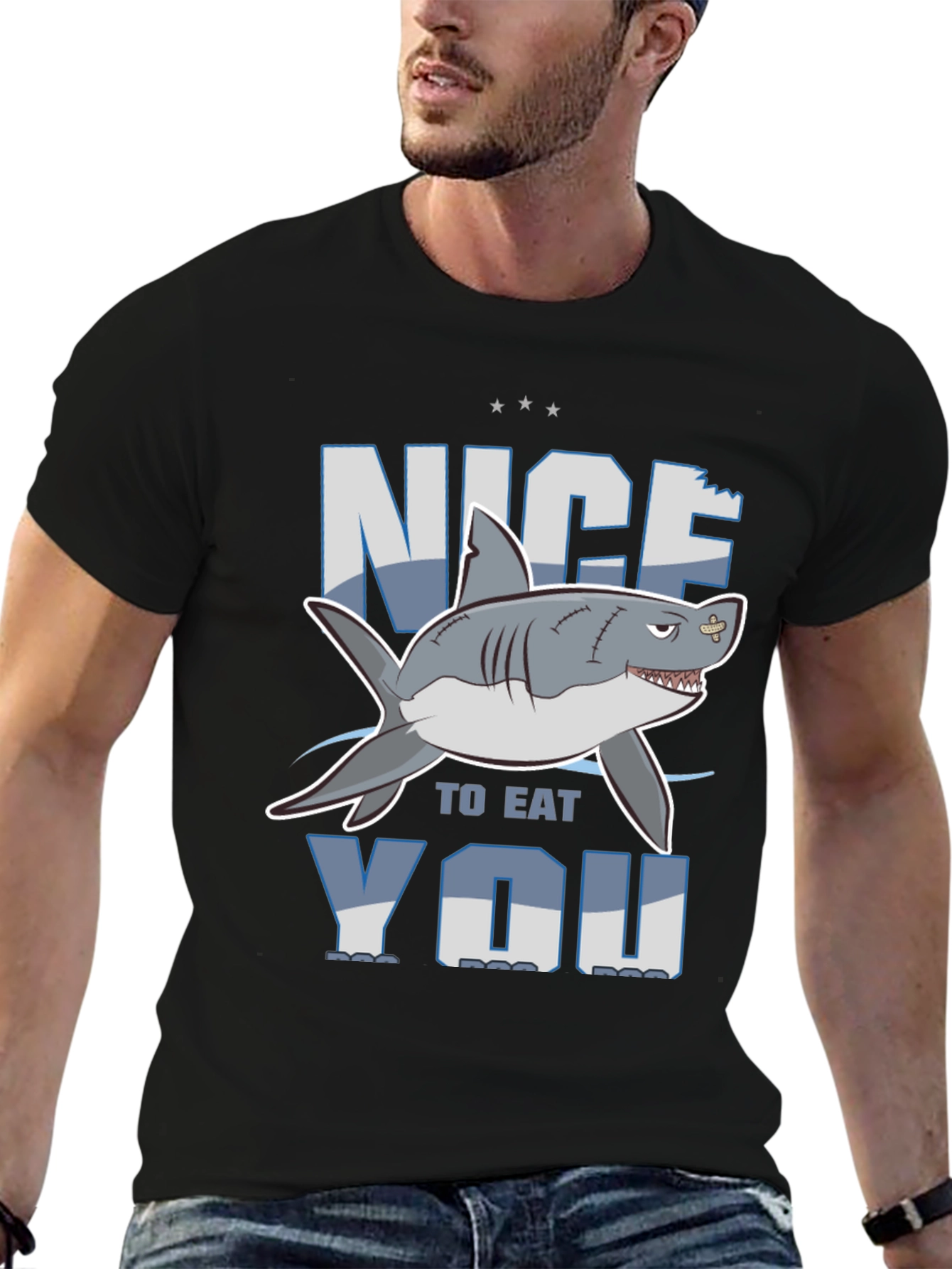 Nice to Eat You Shark Graphic T-Shirt
