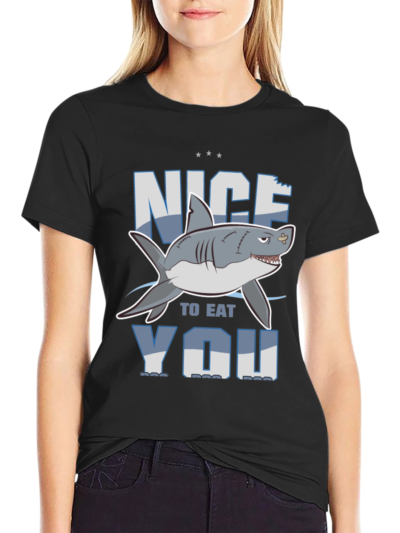 Nice to Eat You Shark Graphic T-Shirt