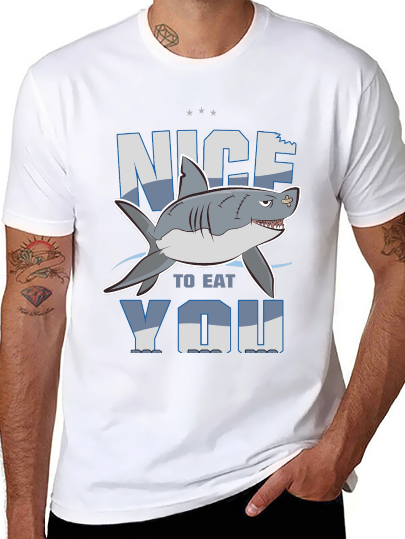 Nice to Eat You Shark Graphic T-Shirt