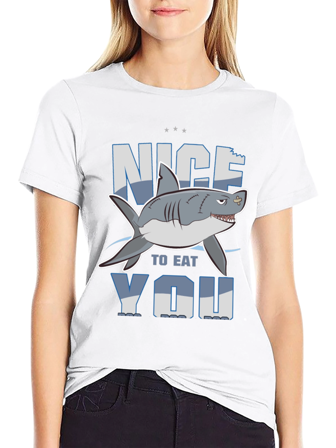 Nice to Eat You Shark Graphic T-Shirt