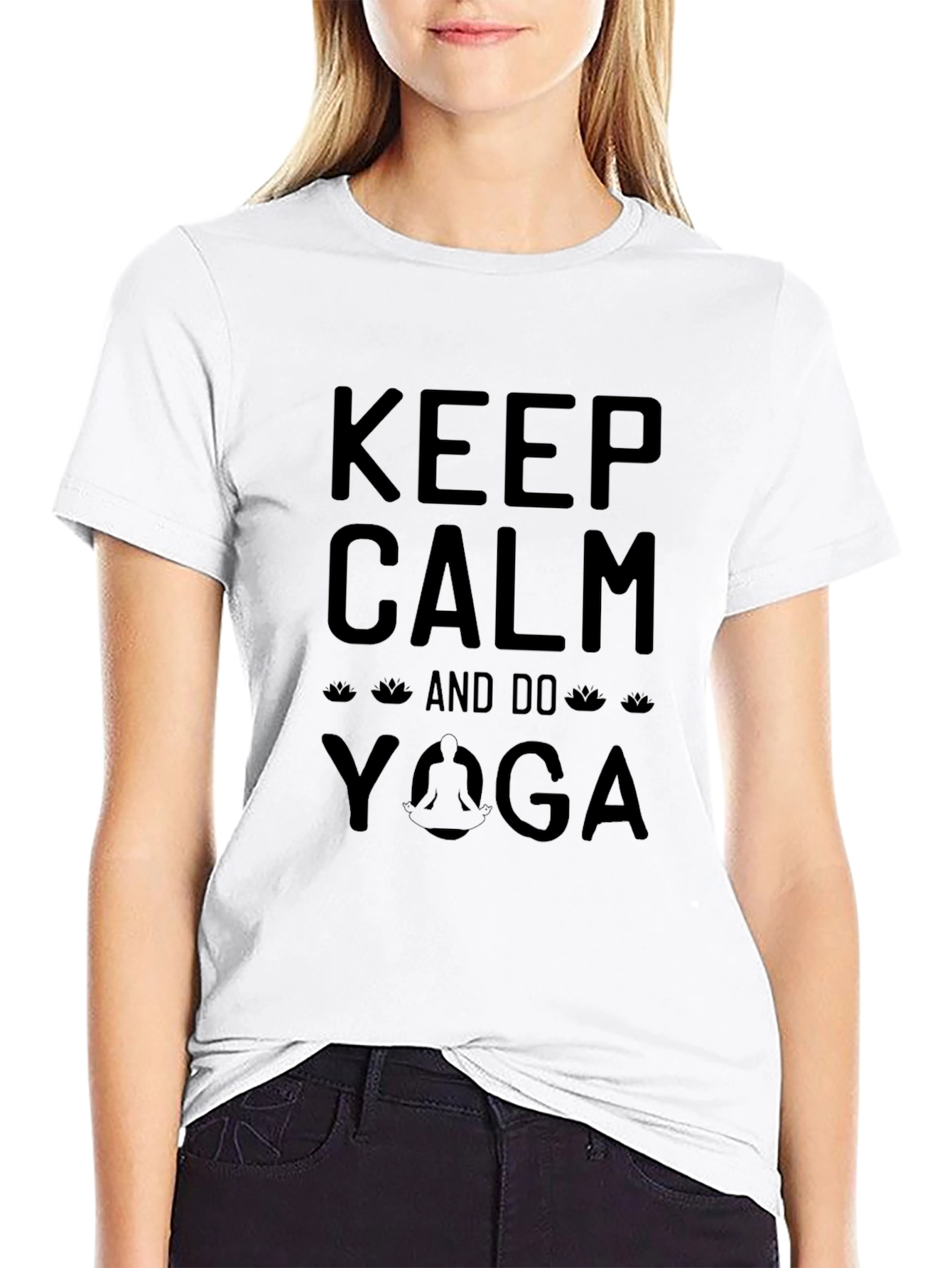 Keep Calm and Do Yoga Black T-Shirt