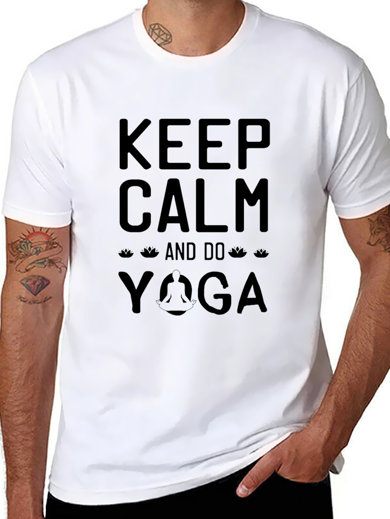 Keep Calm and Do Yoga Black T-Shirt