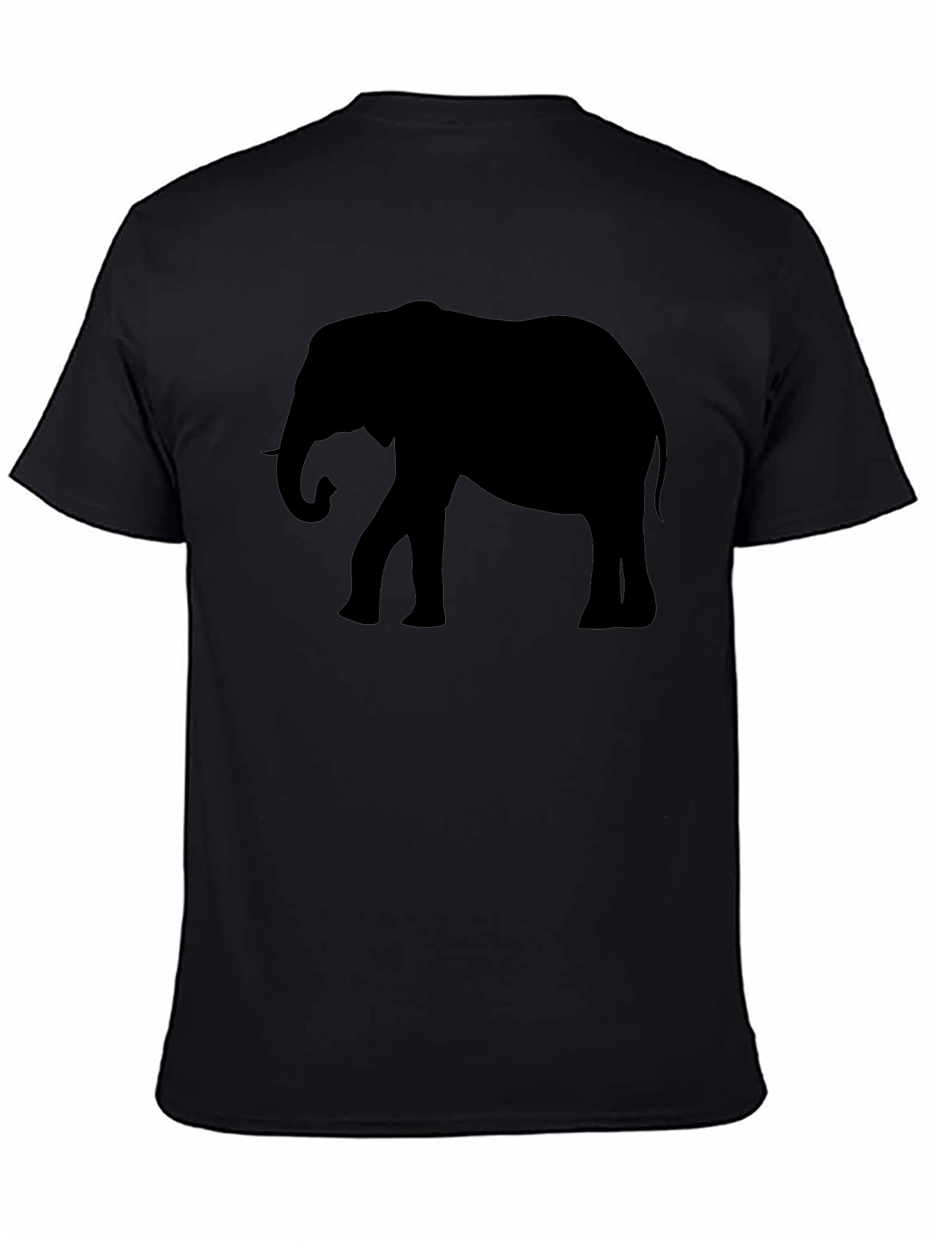 Elephant Silhouette Black Graphic Tee