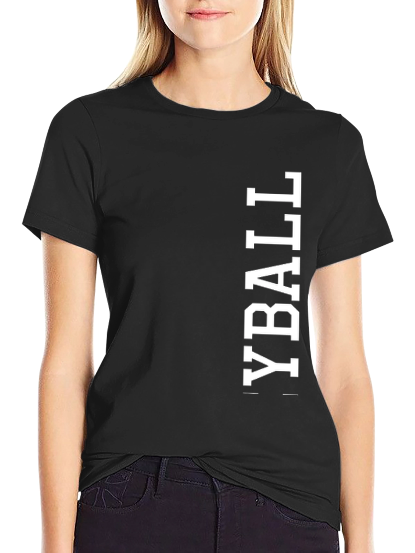 YBALL Black Graphic Tee