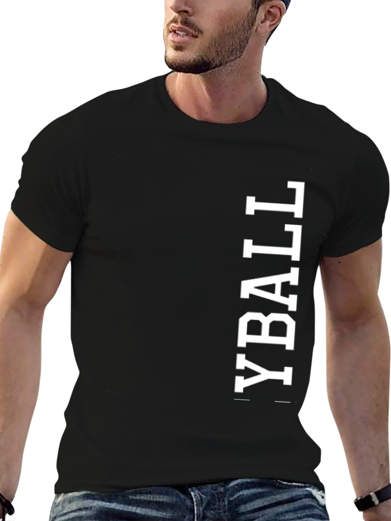 YBALL Black Graphic Tee
