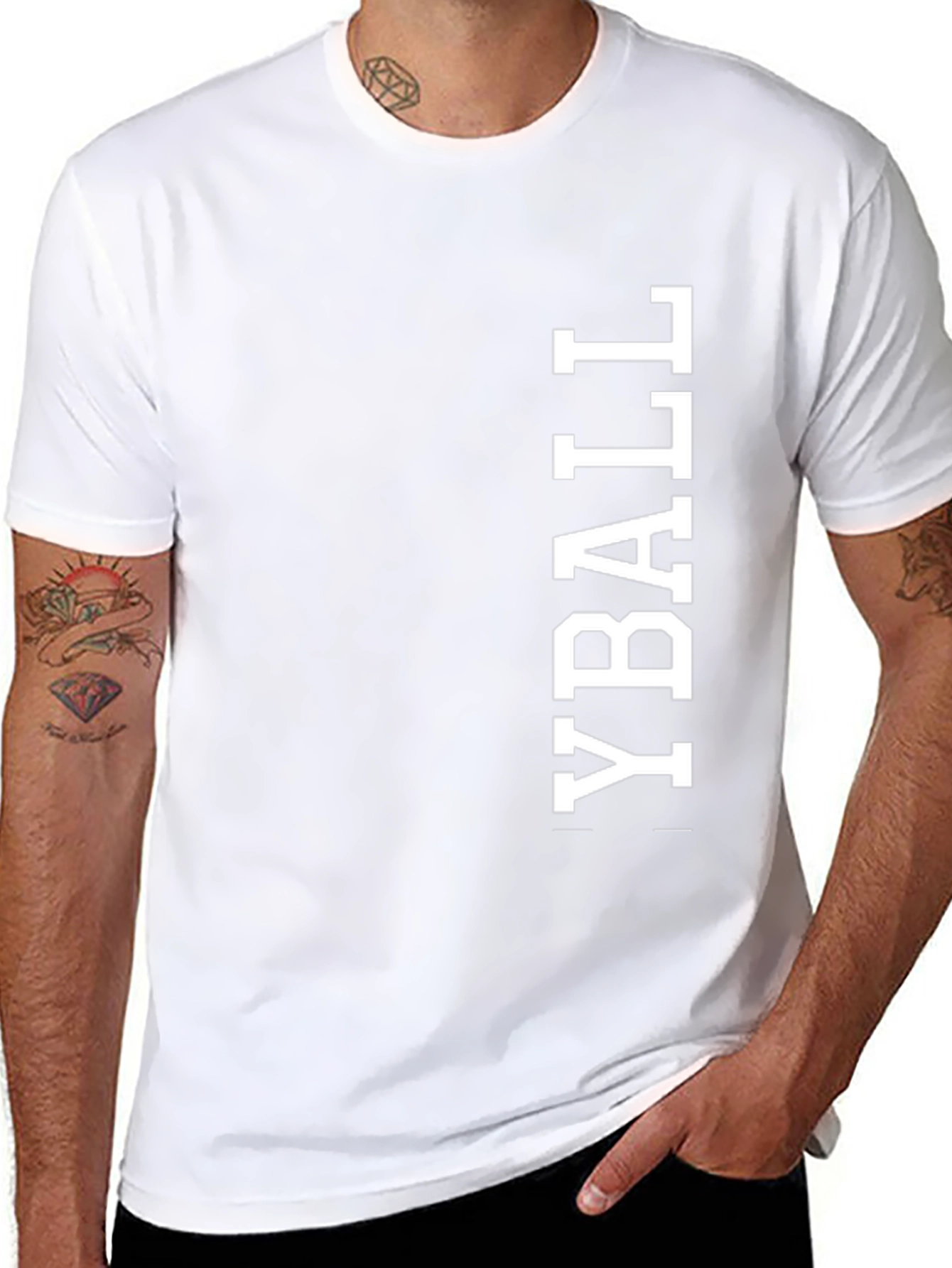 YBALL Black Graphic Tee