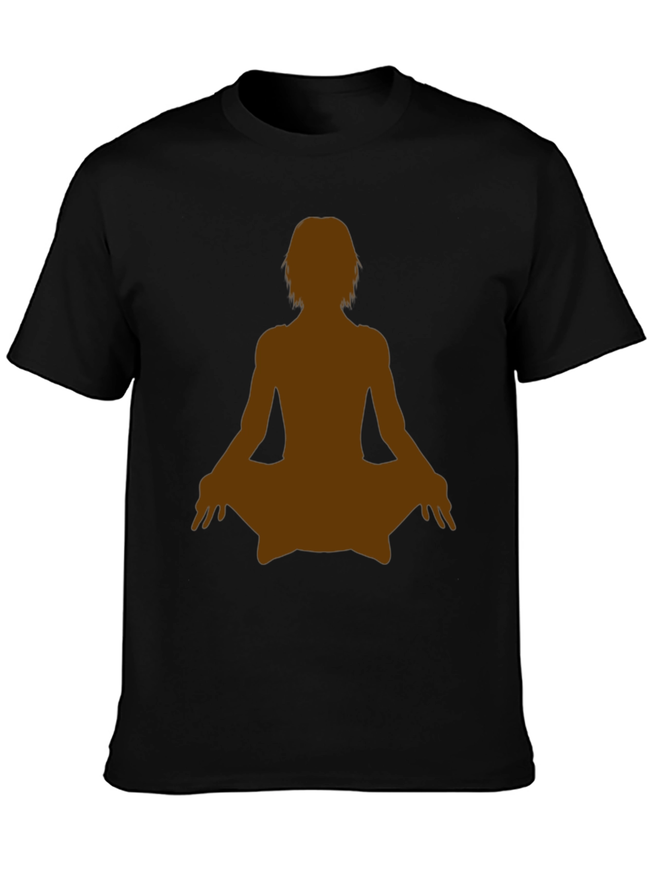 Yoga Silhouette Graphic Tee - Black