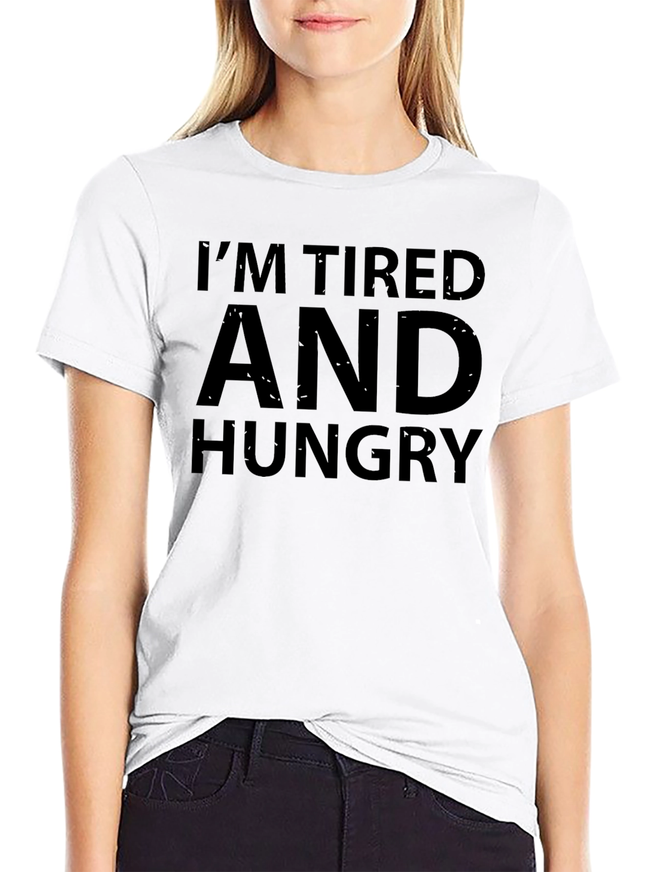Im Tired and Hungry Black T-Shirt
