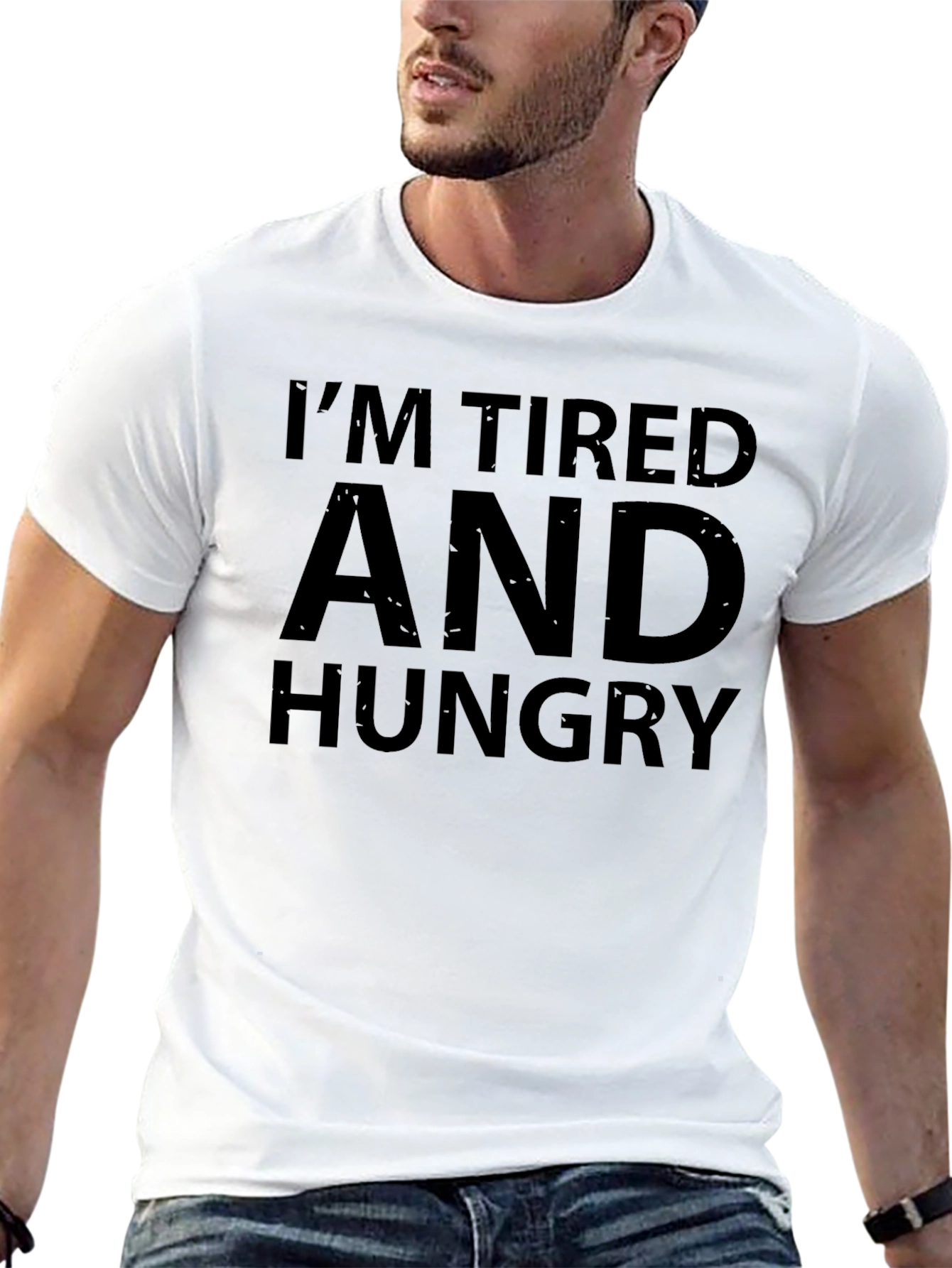 Im Tired and Hungry Black T-Shirt