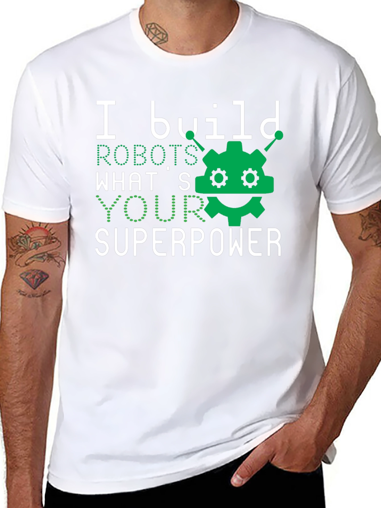 I Build Robots T-Shirt - Superpower Graphic Tee