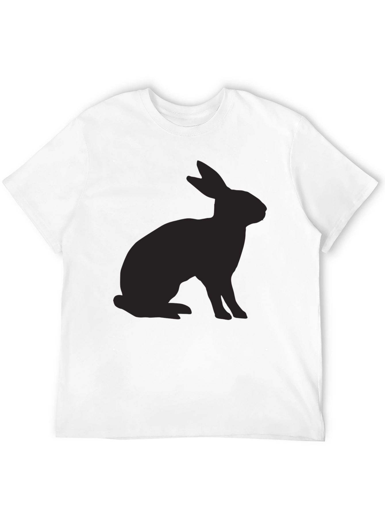 Black Rabbit Silhouette Graphic T-Shirt