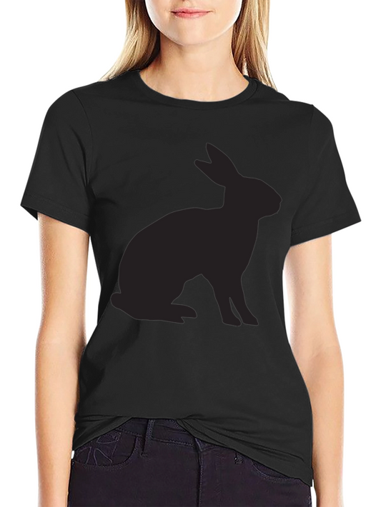Black Rabbit Silhouette Graphic T-Shirt