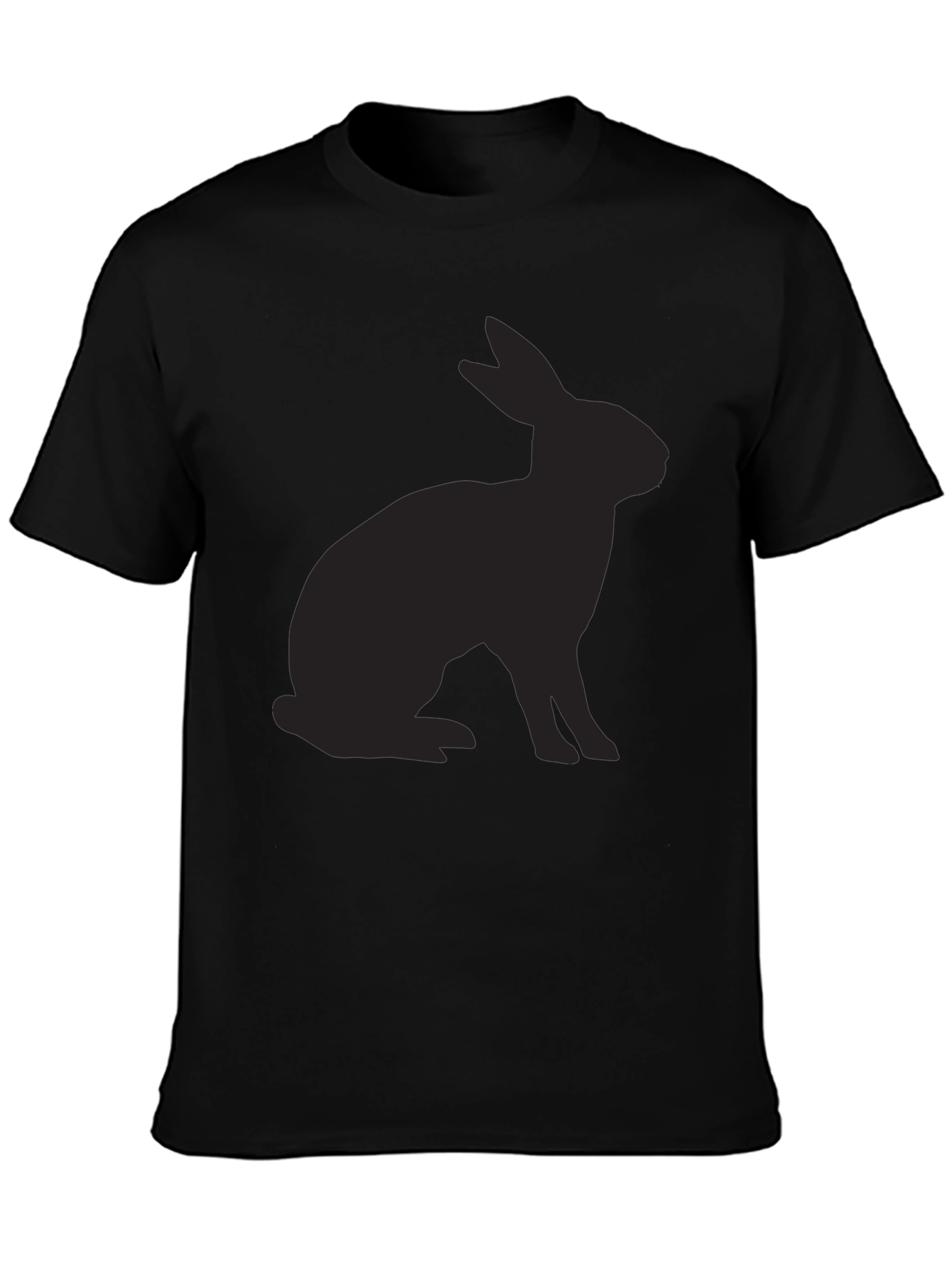 Black Rabbit Silhouette Graphic T-Shirt