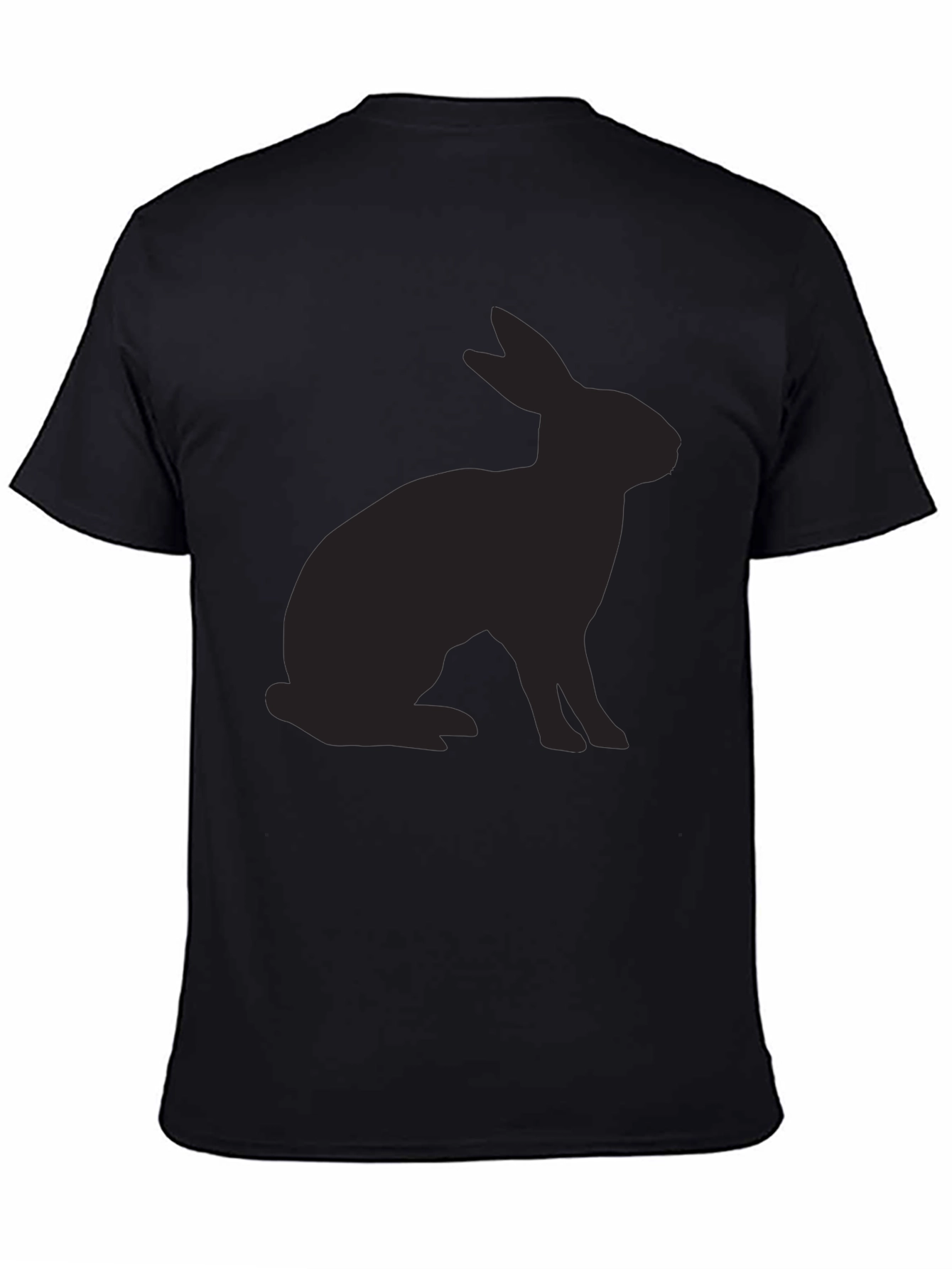 Black Rabbit Silhouette Graphic T-Shirt