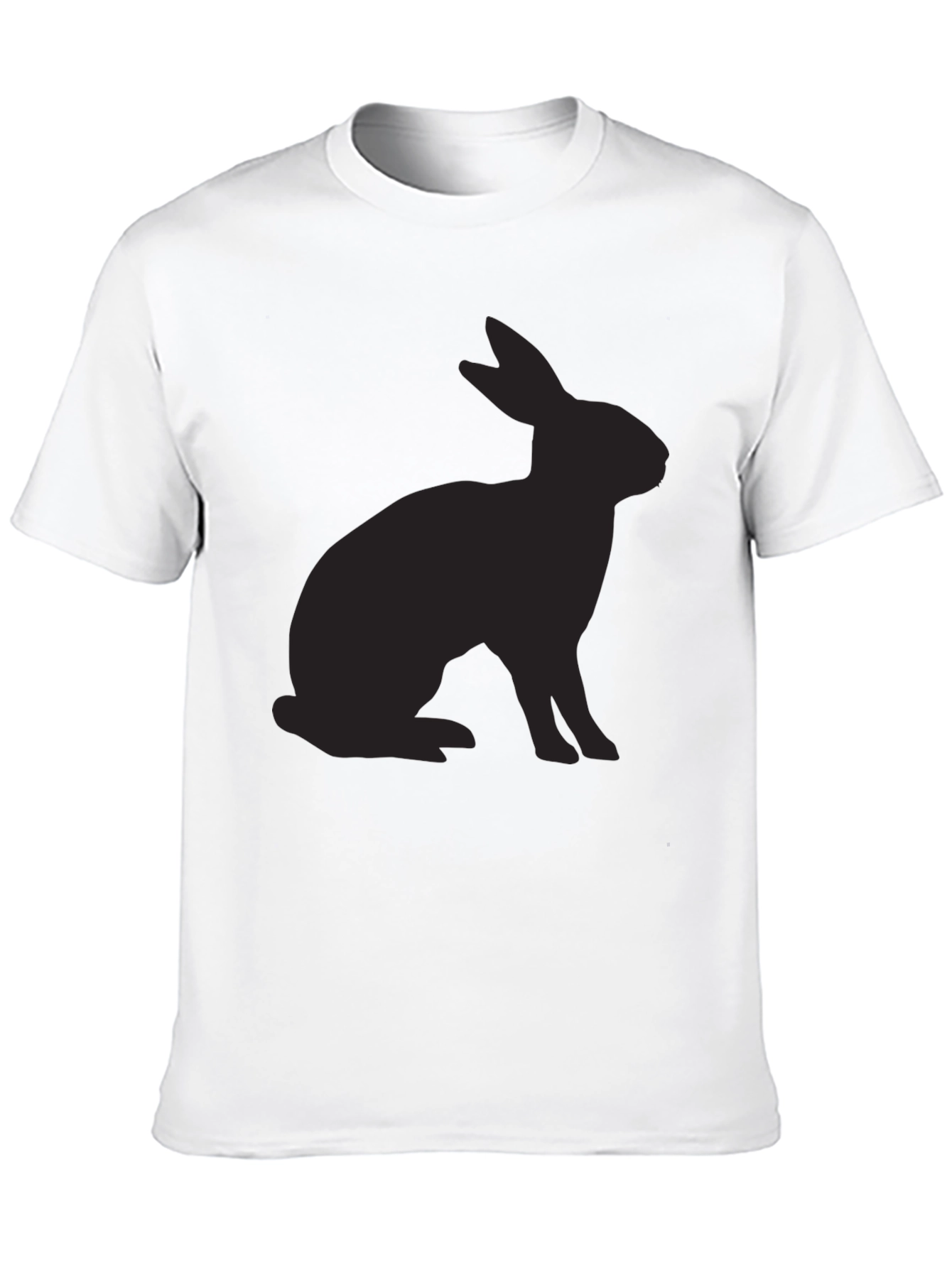 Black Rabbit Silhouette Graphic T-Shirt