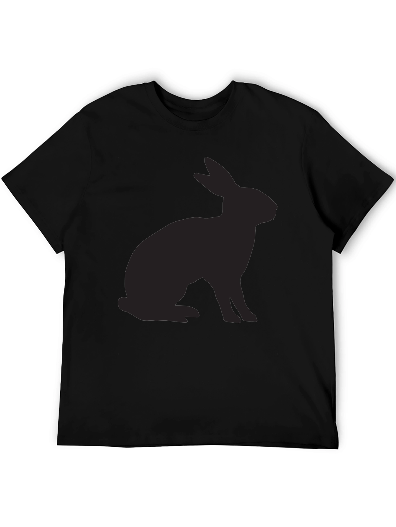 Black Rabbit Silhouette Graphic T-Shirt