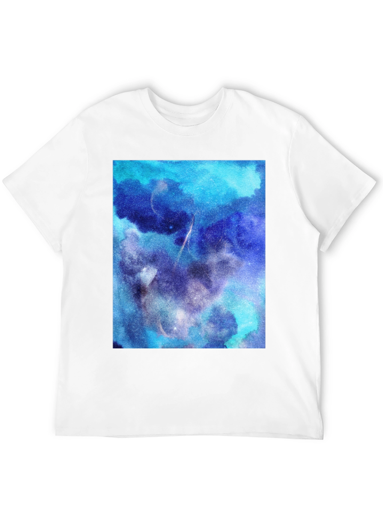 Galaxy Print Black T-Shirt - Cosmic Style