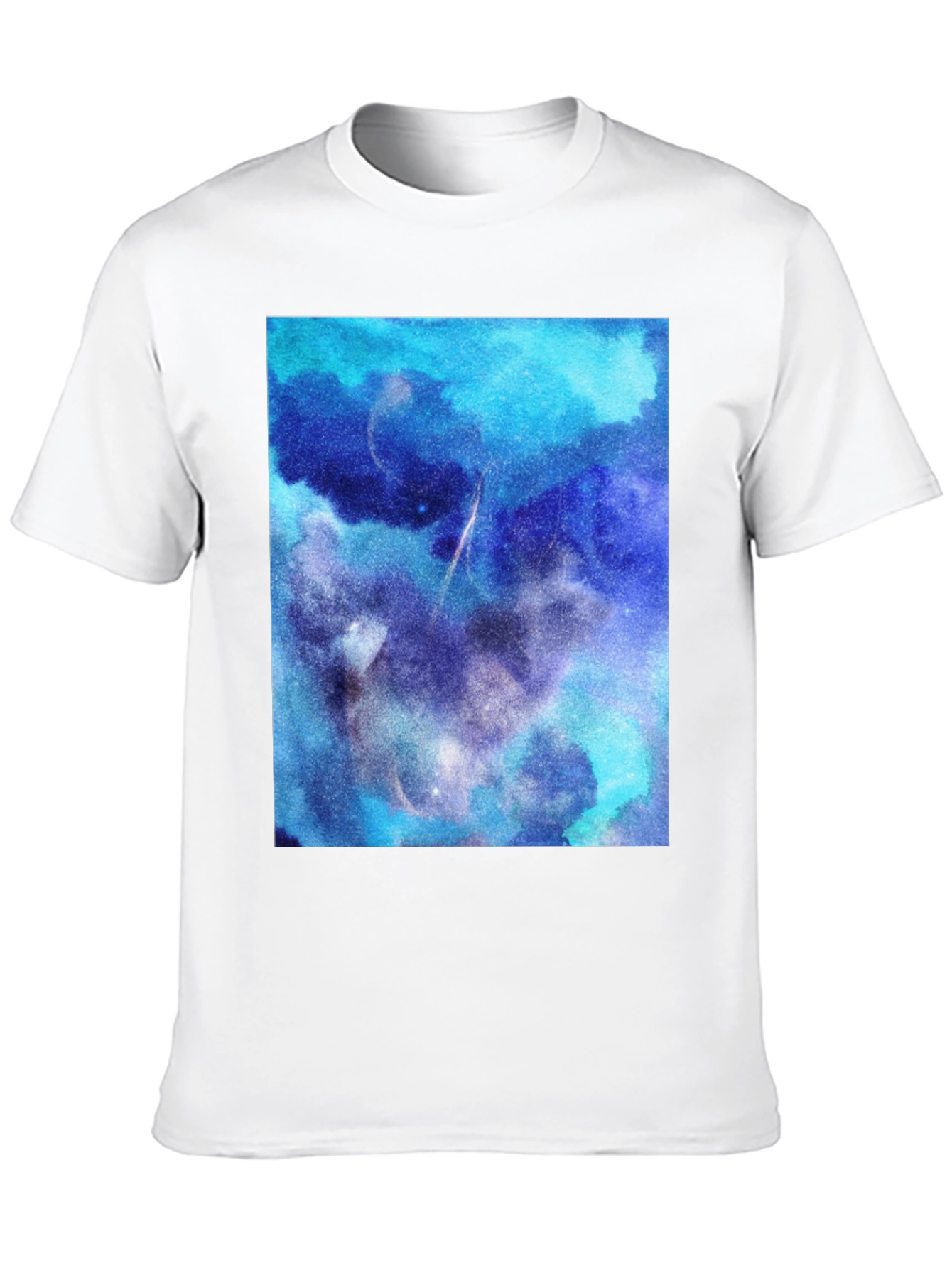 Galaxy Print Black T-Shirt - Cosmic Style