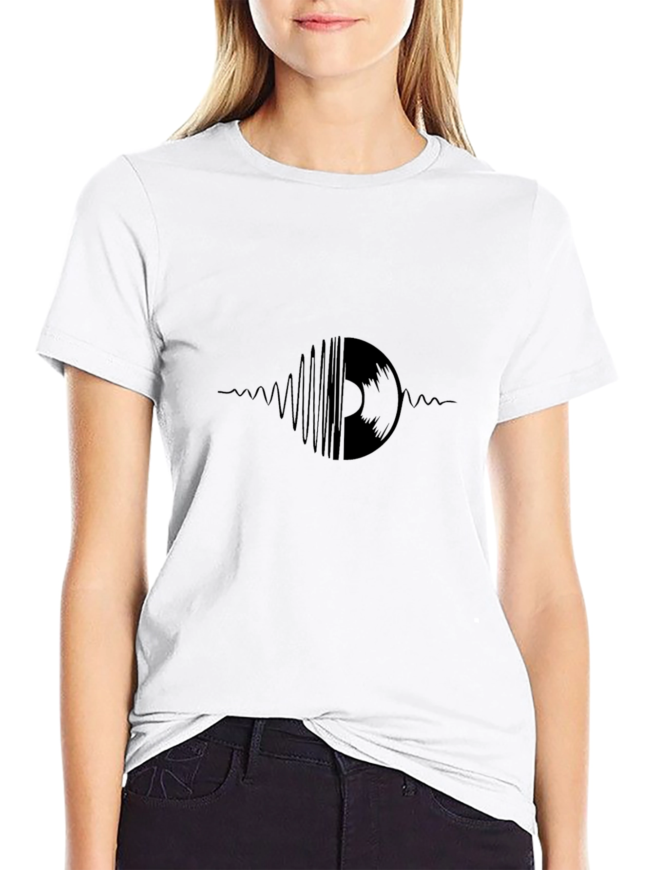 Black Vinyl Record Graphic Tee