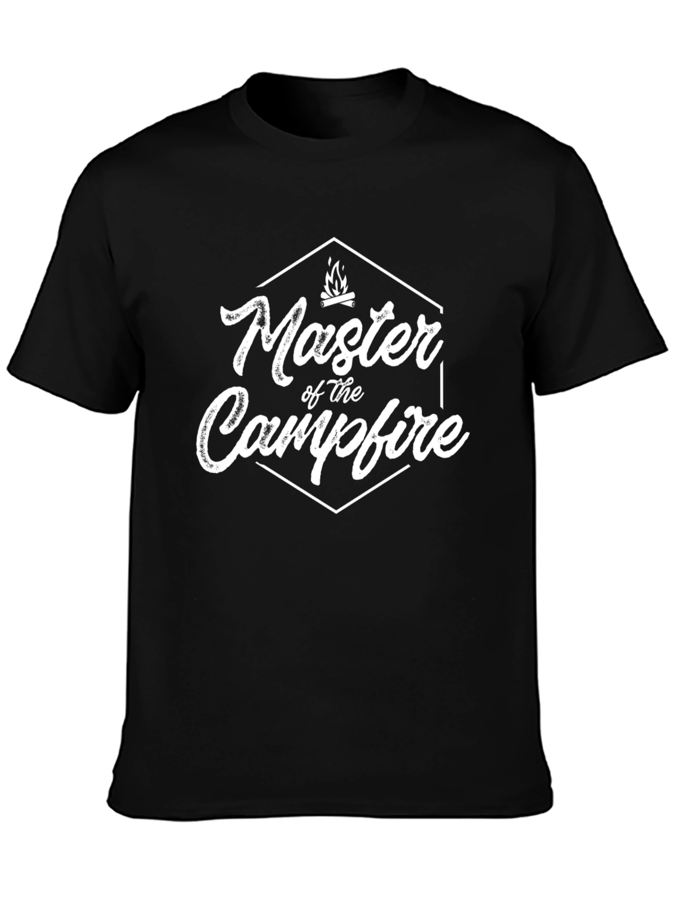 Master of the Campfire Black Graphic T-Shirt