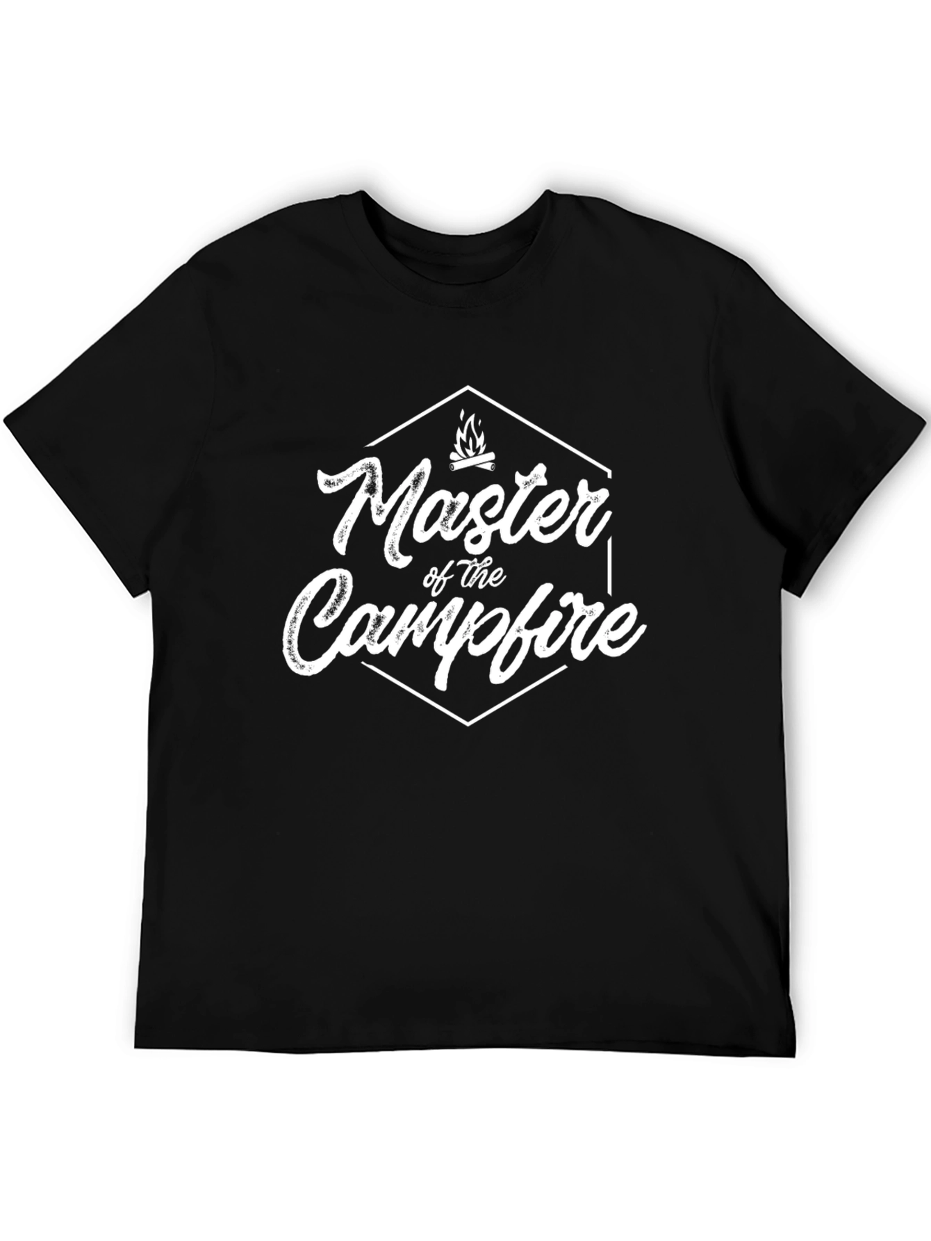 Master of the Campfire Black Graphic T-Shirt