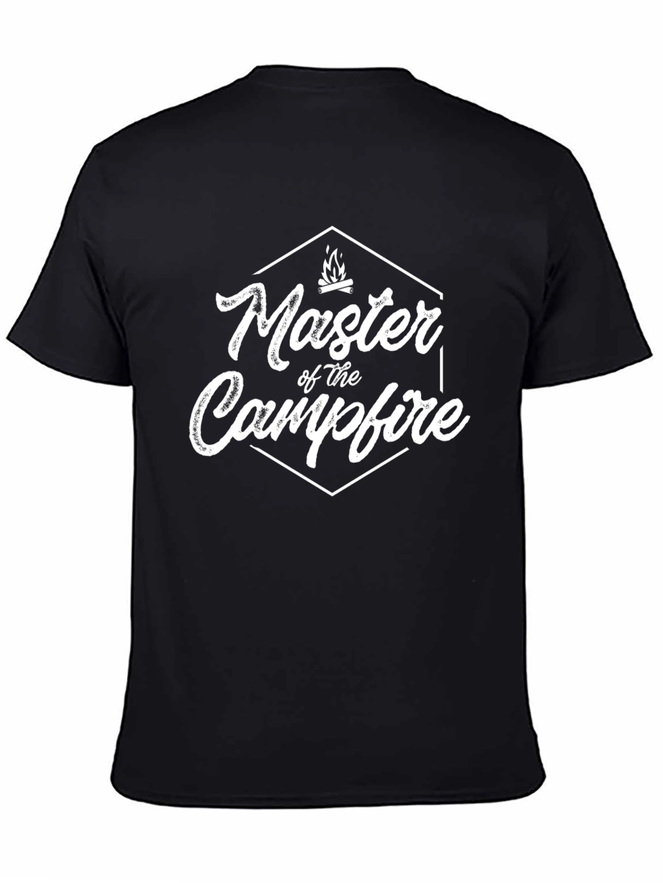 Master of the Campfire Black Graphic T-Shirt