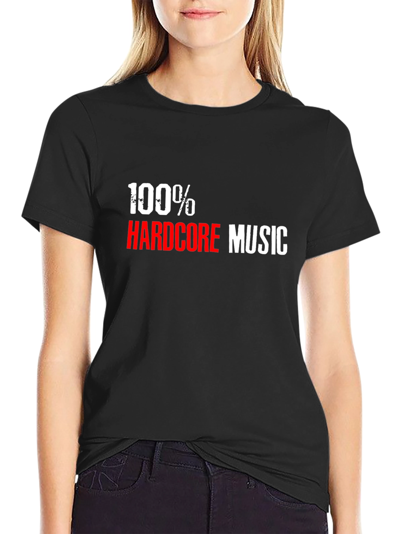 100% Hardcore Music Black T-Shirt