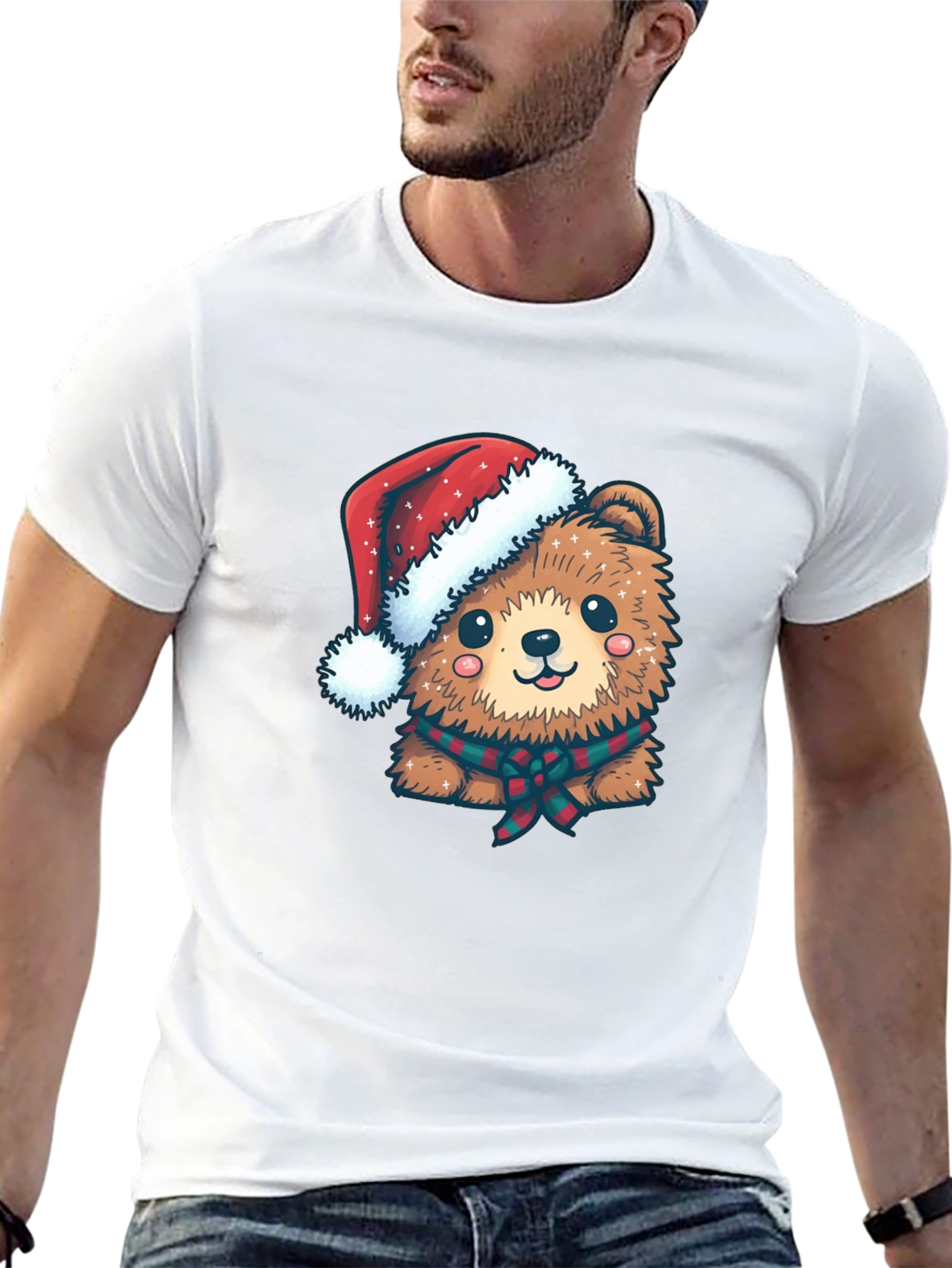Cute Christmas Bear Graphic Tee