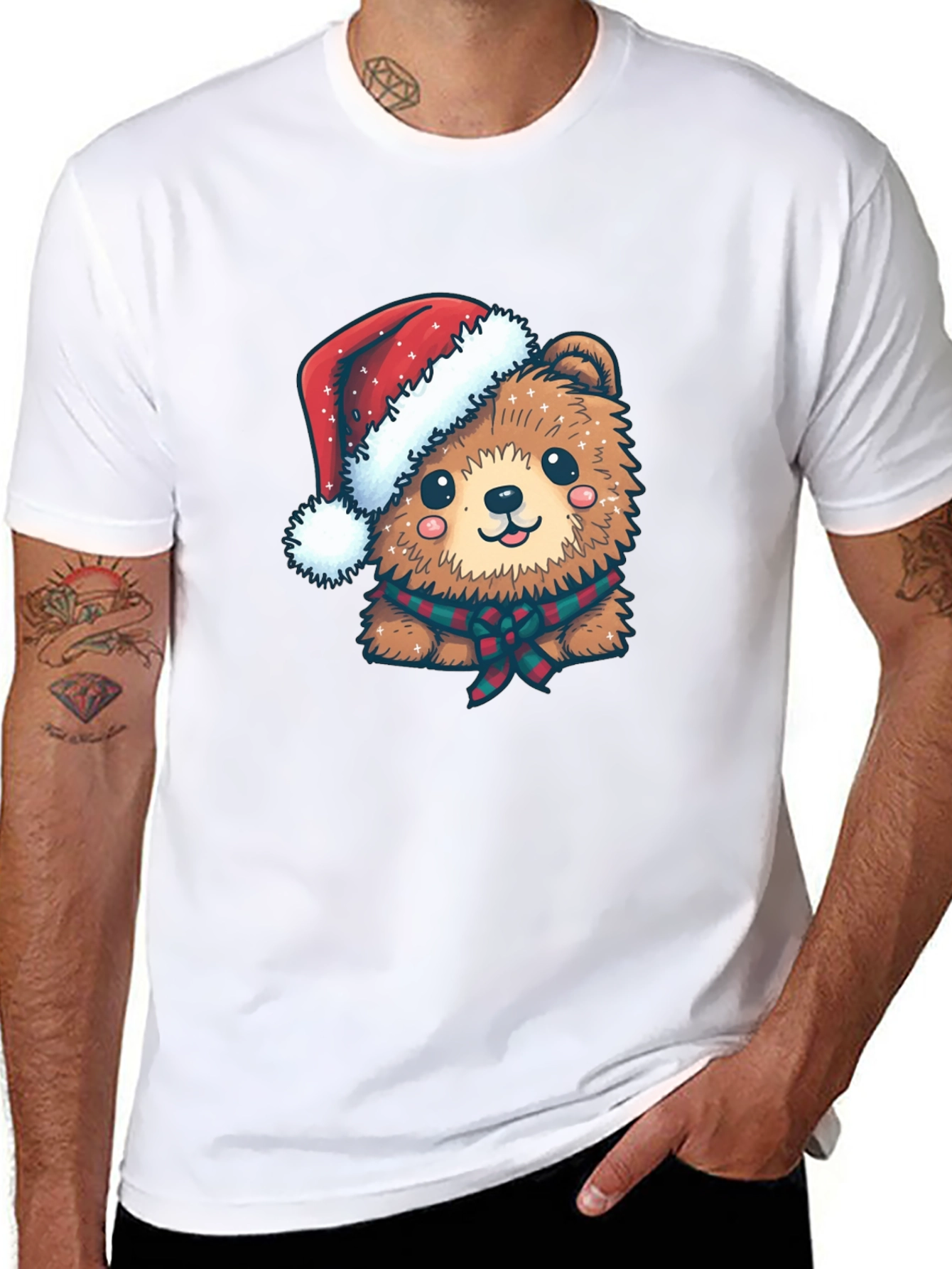 Cute Christmas Bear Graphic Tee