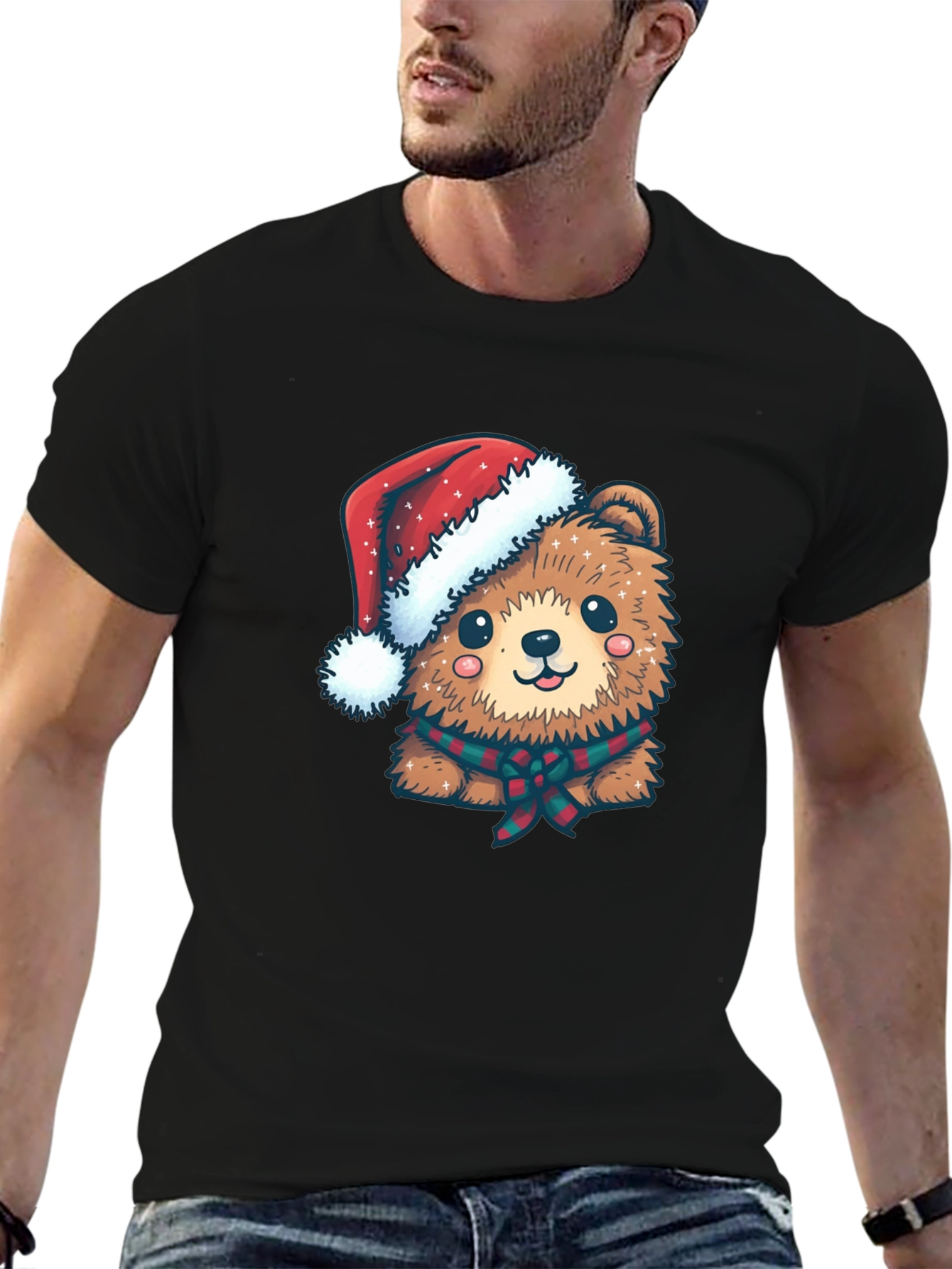 Cute Christmas Bear Graphic Tee