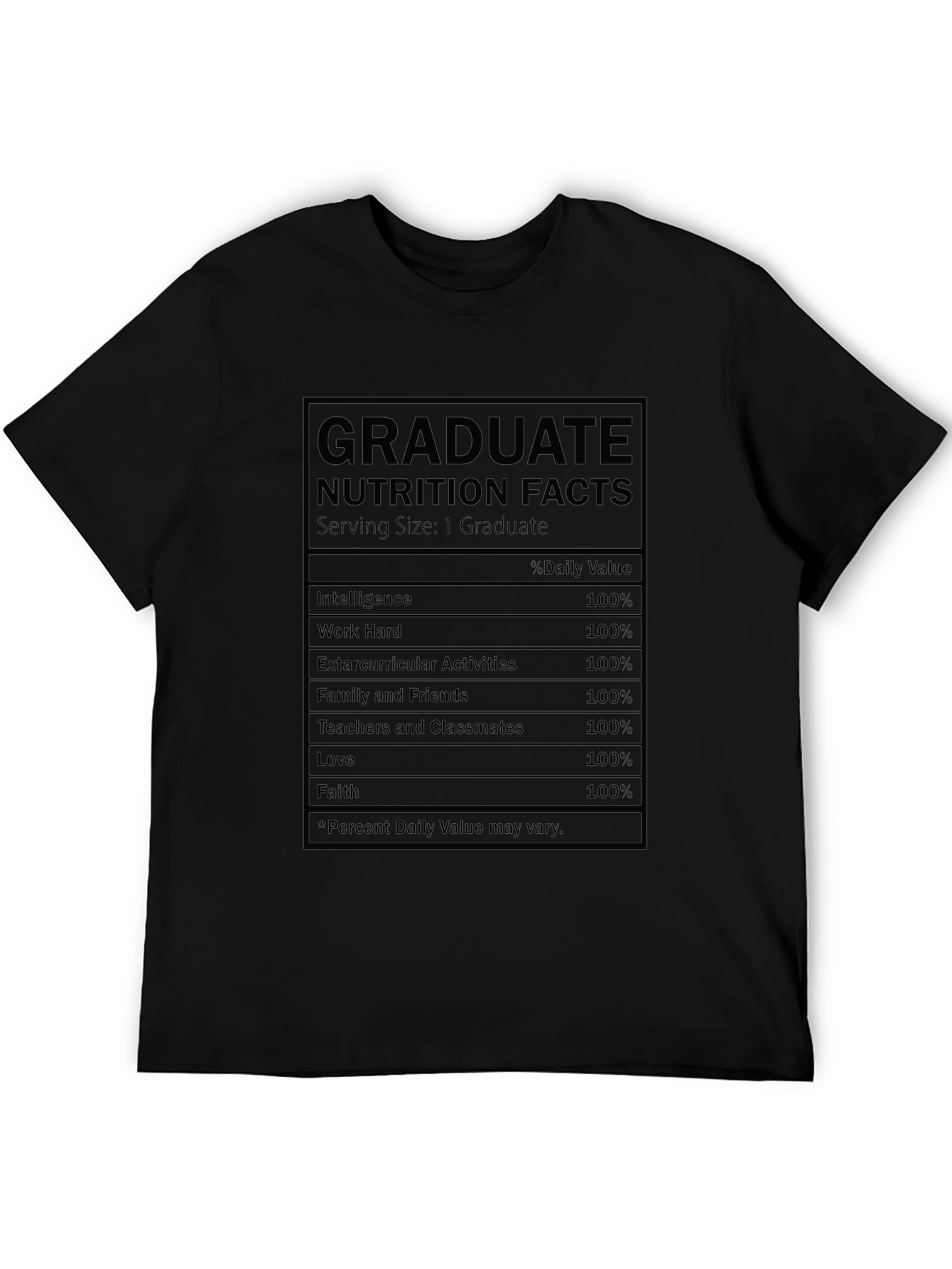 Graduate Nutrition Facts T-Shirt