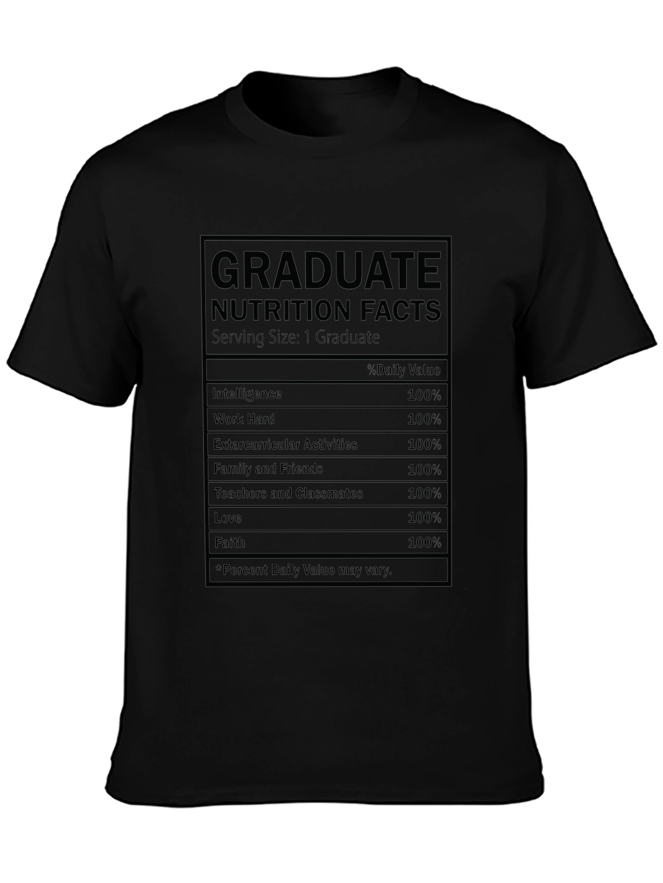 Graduate Nutrition Facts T-Shirt