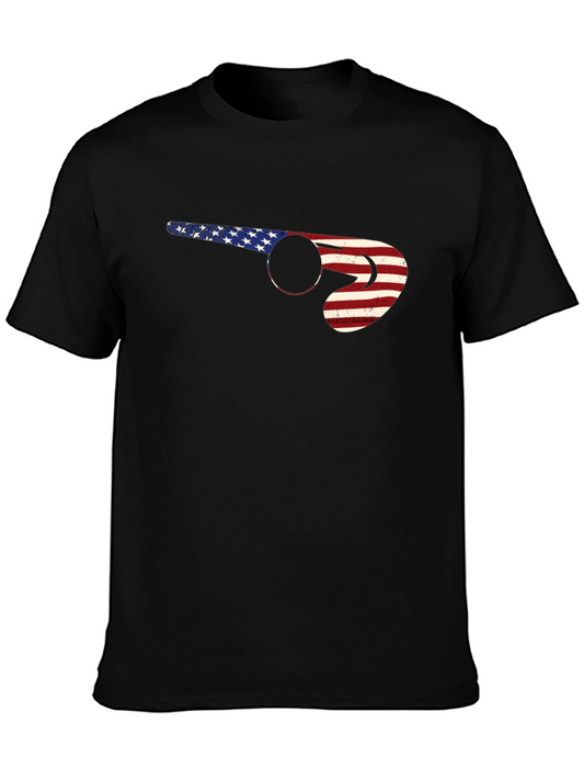 American Flag Hockey Stick T-Shirt