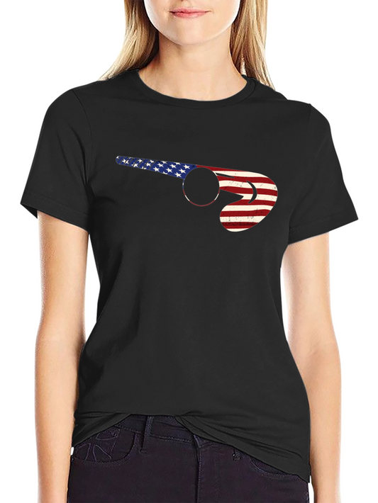 American Flag Hockey Stick T-Shirt
