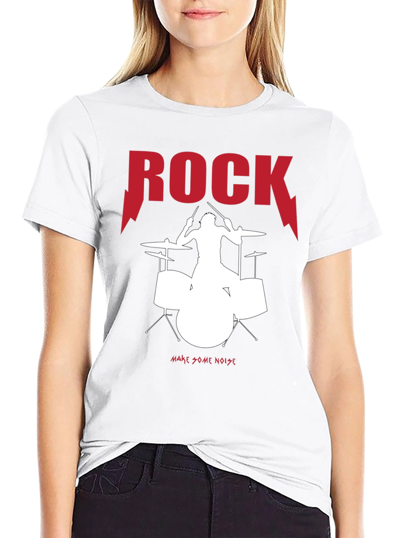 Rock Drummer Graphic Tee - Make Some Noise!