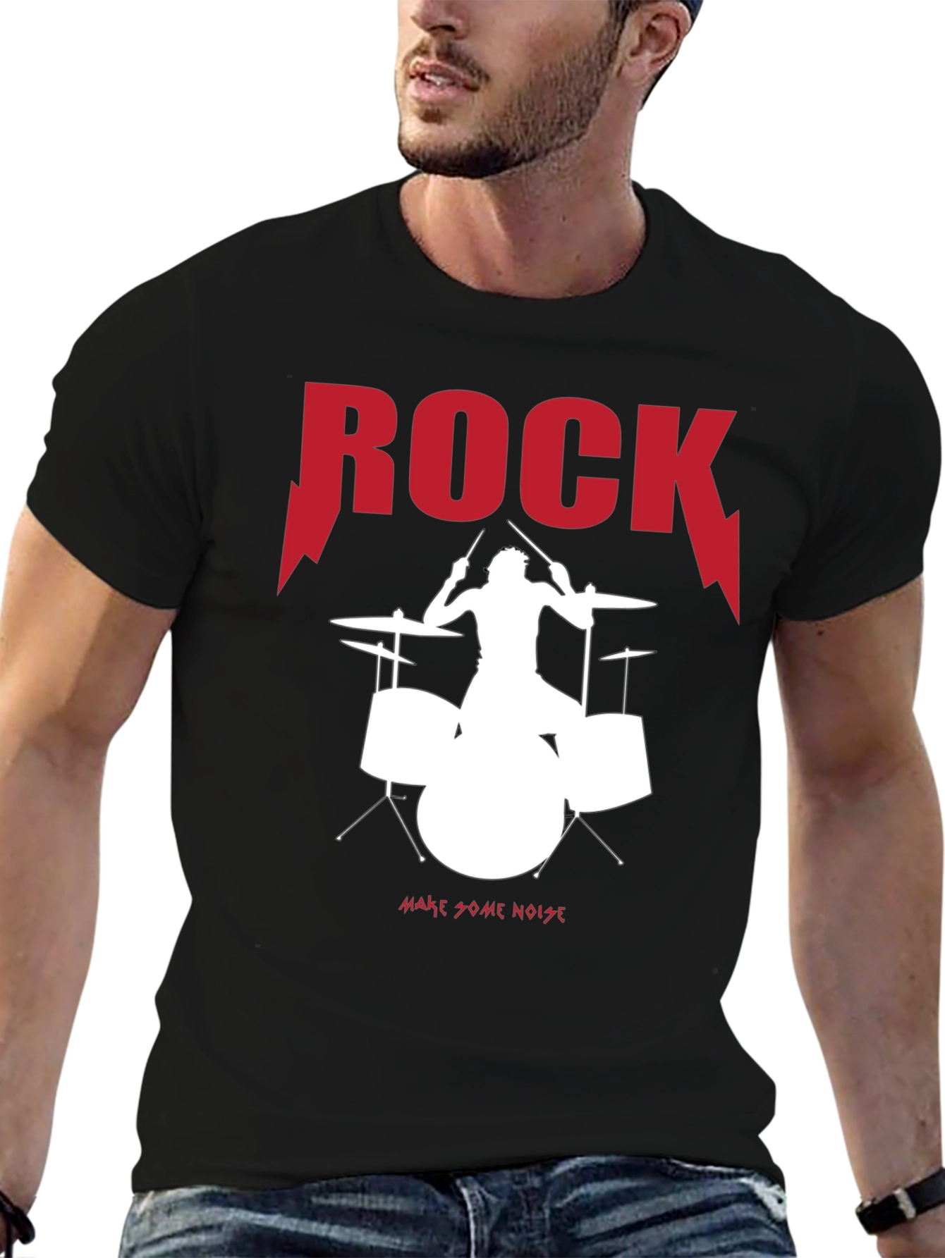 Rock Drummer Graphic Tee - Make Some Noise!