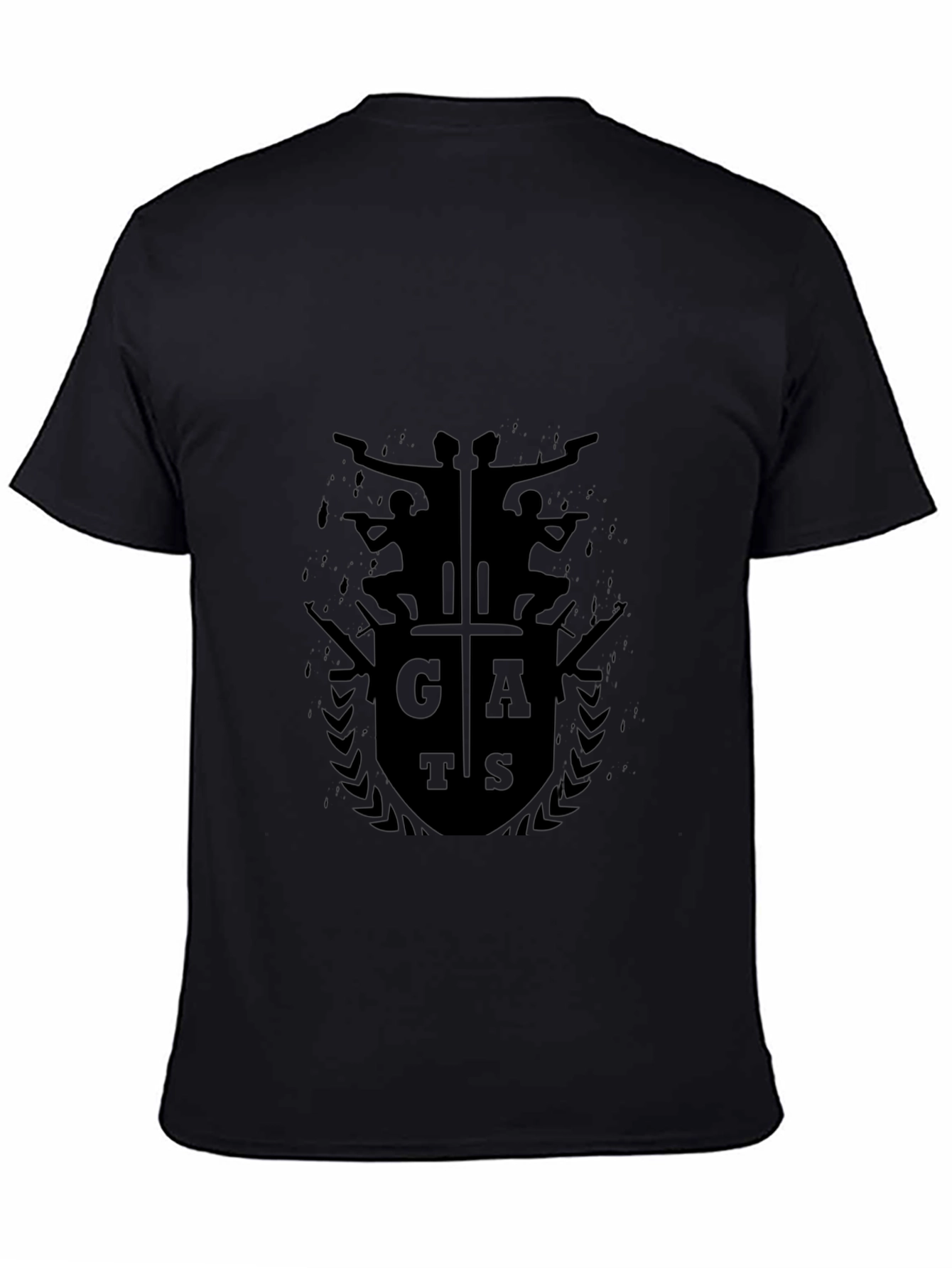 GATS Graphic Print Black T-Shirt for Men